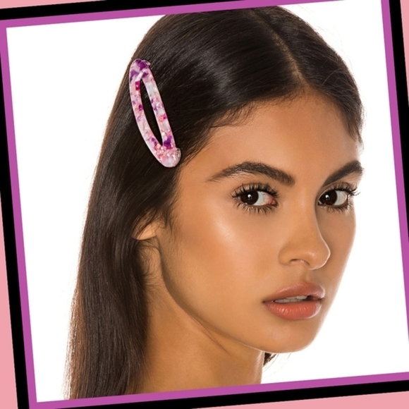 8 Other Reasons Marbled Hair Clip Set โ Pink/Purple & Green/Blue | NWT - Picture 2 of 6